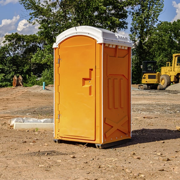 how often are the portable toilets cleaned and serviced during a rental period in Lawrence